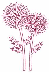 daisy redwork machine digital embroidery - Daisy Outline perfect for kitchen aprons