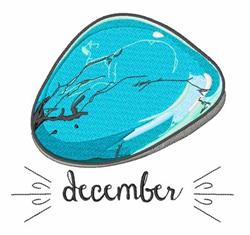 December Turquoise - 5x7 turquoise detailed embroidery design for kitchen aprons