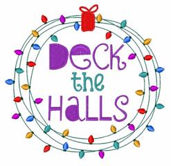 hall detailed machine embroidery - Deck The Halls perfect for decorative pillow covers