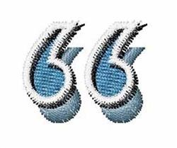 quick stitch mark machine embroidery pattern - Deco Retro Font Left Quotation Mark for kitchen tea towels