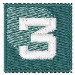 quick stitch number machine embroidery pattern - Deep Space Number 3 for cute baby onesies