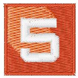 Deep Space Number 5 - 4x4 number quick stitch embroidery design for Kids Clothing