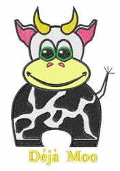 detailed moo machine embroidery pattern - Deja Moo perfect for Kids T-Shirts