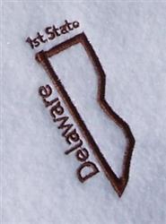 quick stitch outline machine embroidery pattern - Delaware Outline for decorative pillow covers