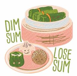 Whimsical dim sum in a steamer basket, featuring colorful dumplings and desserts on a plate with soft green and pink hues.
