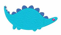 Playful dinosaur with a vibrant turquoise body, green spikes, and a pink eye, perfect for kids' decor.