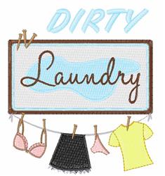 laundry detailed machine embroidery - Dirty Laundry for decorative pillow covers