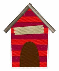 Doghouse Blank Caption - 4x4 puppy dog detailed embroidery design for Dog Collars