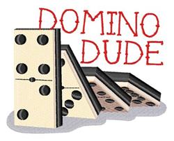 detailed dude machine embroidery pattern - Domino Dude perfect for kitchen tea towels