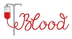 beginner-friendly blood machine embroidery pattern - Donate Blood for Community service projects