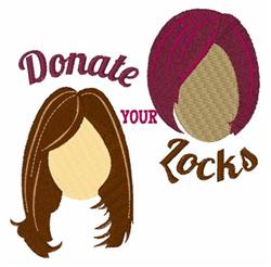 Donate Your Locks - 5x7 lock detailed embroidery design for decorative pillow covers