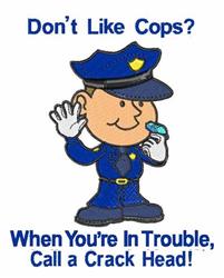 cop detailed machine digital embroidery - Dont Like Cops perfect for reusable tote bags