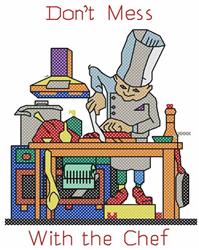 detailed cross machine embroidery pattern - Dont Mess perfect for kitchen tea towels