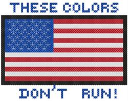 Dont Run - 5x7 cross detailed machine embroidery design perfect for reusable tote bags