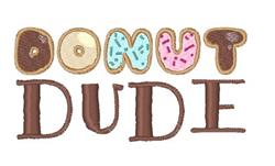 dude beginner-friendly machine embroidery - Donut Dude for decorative pillow covers