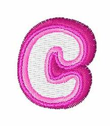 quick stitch font machine embroidery pattern - Donuts Font C perfect for kitchen aprons
