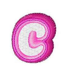 Donuts Font c - 4x4 font quick stitch machine embroidery design for cute baby onesies