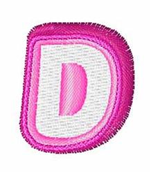 quick stitch font machine embroidery pattern - Donuts Font D for cute baby onesies