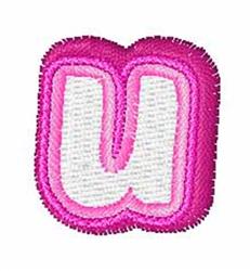 quick stitch font machine embroidery pattern - Donuts Font u for cute baby onesies
