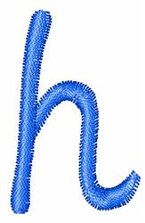 Dots Lower Case h - 4x4 case quick stitch embroidery design for cute baby onesies
