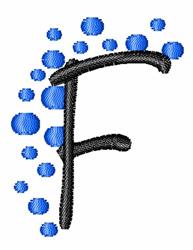 quick stitch case machine embroidery pattern - Dots Upper Case F for decorative pillow covers