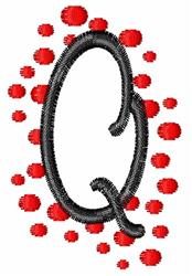 case quick stitch machine embroidery - Dots Upper Case Q perfect for cute baby onesies