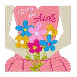 Down The Aisle - 4x4 leaf detailed machine embroidery design perfect for Work Aprons