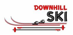 Downhill Ski - 5x7 ski beginner-friendly machine embroidery design for Ski Gear Bags
