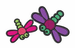 detailed dragonflie machine embroidery pattern - Dragonflies for reusable tote bags