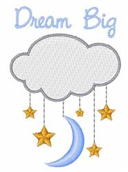 Dream Big - 4x4 star beginner-friendly machine embroidery design for kitchen tea towels