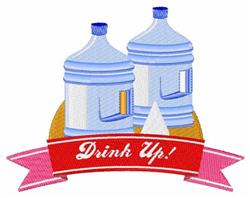 Drink Up! - 5x7 up! detailed machine embroidery design perfect for kitchen tea towels