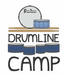 detailed camp machine embroidery pattern - Drumline Camp for patchwork quilt blocks
