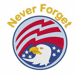 Colorful eagle in profile with a bold yellow beak, surrounded by red and blue stripes, emphasizing patriotism.