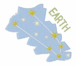 star detailed machine embroidery - Earth Constellation perfect for reusable tote bags