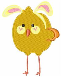 Easter Chick Bunny - 4x4 bunny rabbit beginner-friendly embroidery design for kitchen tea towels