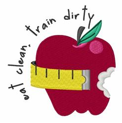 detailed leaf machine digital embroidery pattern - Eat Clean perfect for Workout Tops