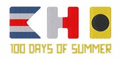 Playful letters spelling 'ECHO' in vibrant colors, with a bold '100 Days of Summer' below. Perfect for summer projects.