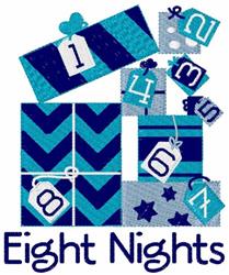 detailed night machine embroidery pattern - Eight Nights perfect for Event Backdrops