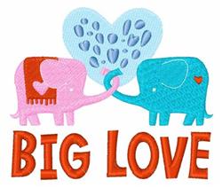 heart detailed machine embroidery - Elephant Love perfect for decorative pillow covers