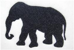 detailed silhouette machine embroidery pattern - Elephant Silhouette for patchwork quilt blocks