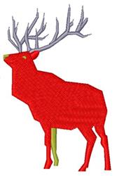 Elk Stag - 4x4 reindeer beginner-friendly machine embroidery design for kitchen aprons