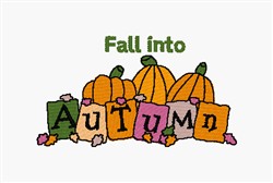 Fall Into Autumn Embroidery Design | EmbroideryDesigns.com