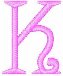 quick stitch monogram machine embroidery pattern - Enchanted Monogram K for patchwork quilt blocks