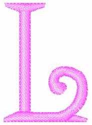 monogram quick stitch machine embroidery - Enchanted Monogram L for decorative pillow covers
