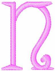 quick stitch monogram machine embroidery pattern - Enchanted Monogram N for kitchen tea towels