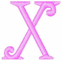 monogram quick stitch machine embroidery - Enchanted Monogram X for kitchen tea towels