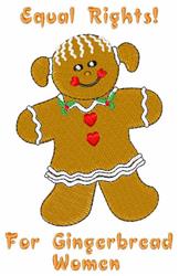 Equal Rights - 5x7 gingerbread man detailed embroidery design for kitchen aprons