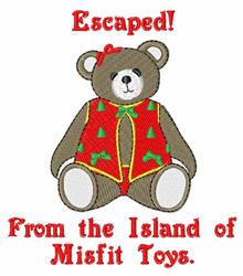 Escaped - 5x7 bear detailed machine embroidery design perfect for reusable tote bags