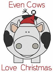 Even Cows - 5x7 Santa Claus detailed embroidery design for festive table runners