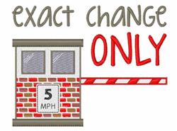 detailed only machine embroidery pattern - Exact Change Only for kitchen tea towels